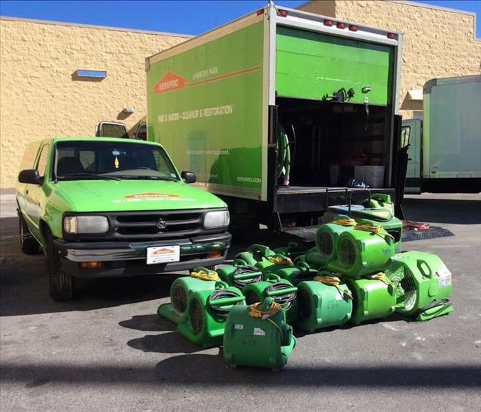 SERVPRO vehicles and equipment